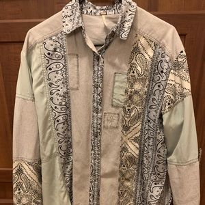 Button up free people shirt